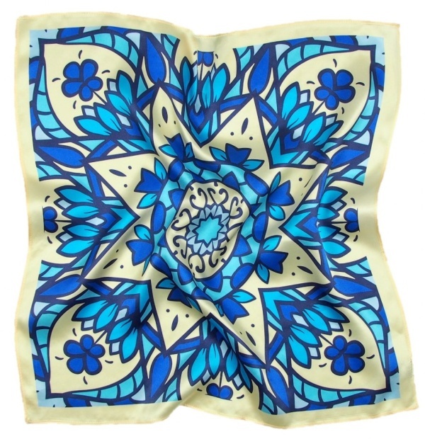 AD-026 Jedwabna apaszka z mandal� 88x88 cm